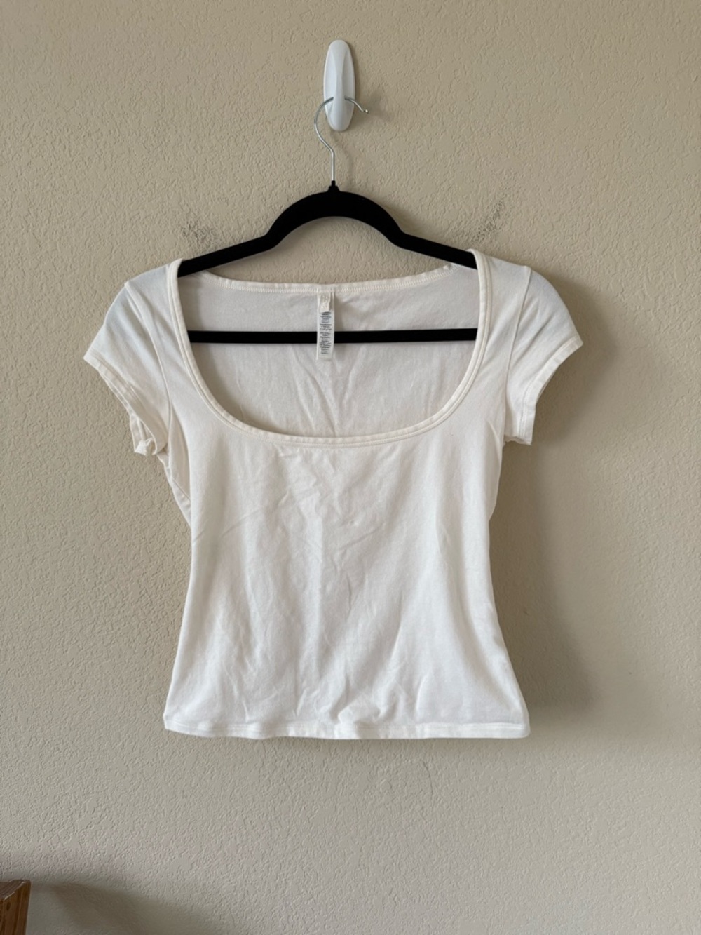 NWOT Skims Cotton Jersey Scoop Neck Short Sleeve Top in Marble
